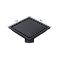 thumbnail image 2 of Desagüe de piso de ducha cuadrado de 11X11CM, extraíble, acero inoxidable 304 de grado alimenticio, negro mate 9ll5AQQJxYM, 2 of 5