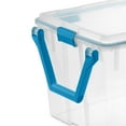 thumbnail image 6 of Sterilite Extra Large Storage Bin, 120 Quart Clear Plastic Storage Container with Gasket Lid, Blue, 6 of 7