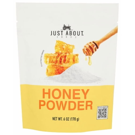 (Pack of 6) Just About Foods Honey Powder Sweetener 6 oz