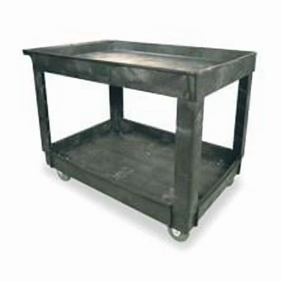Rubbermaid Commercial 640-FG9T6700BLA 2 Shelf Cart with Casters - 4 in.