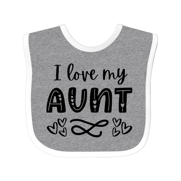 Inktastic I Love My Aunt Hearts Boys or Girls Baby Bib