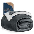 thumbnail image 1 of Cobija Cobertor Aborregado Laila Comfort Ultra Suave 100% Microfibra de Poliéster Gris Oscuro, 1 of 9