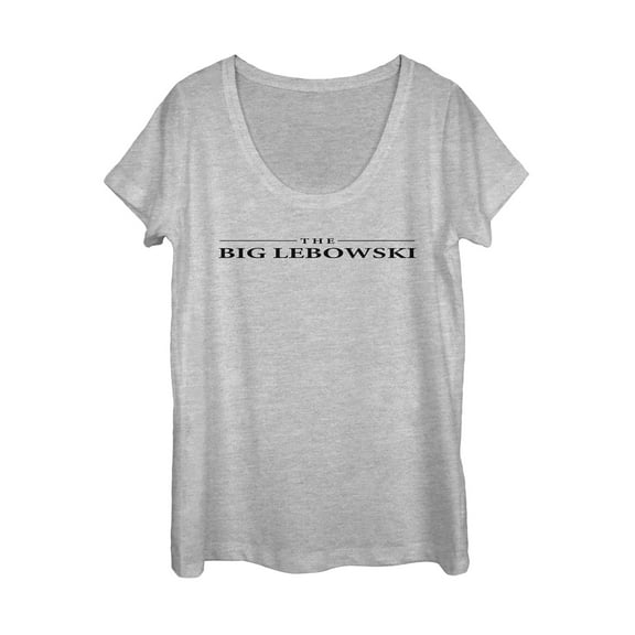 Women's The Big Lebowski Classic Sleek Logo Scoop Neck Athletic Heather 2X Large