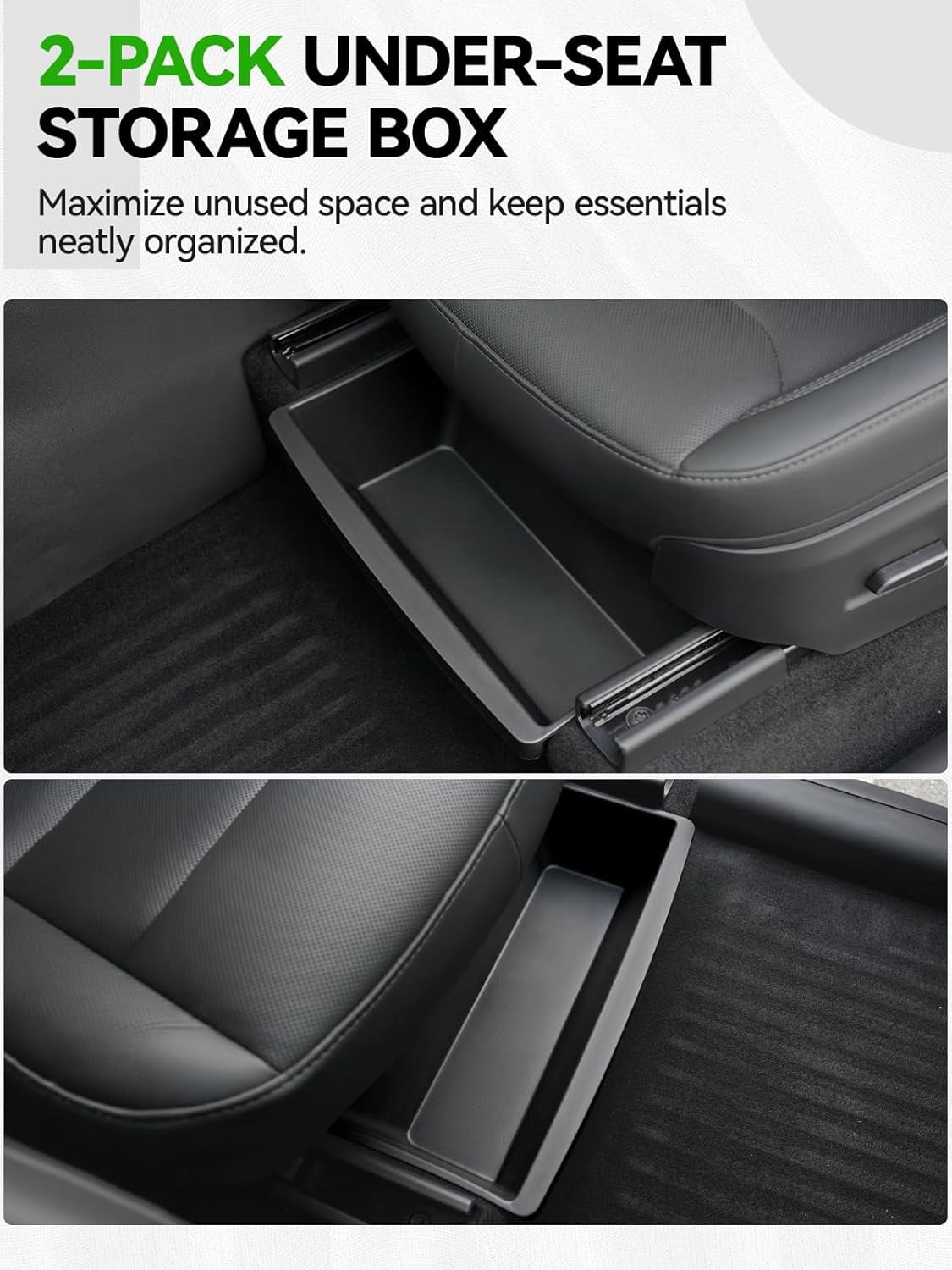 10PCS Center Console Organizer Tray for 2025 2026 Tesla Accessories, Under Seat Storage Armrest Hidden Storage Box Cup Holder Charger Pad for Tesla