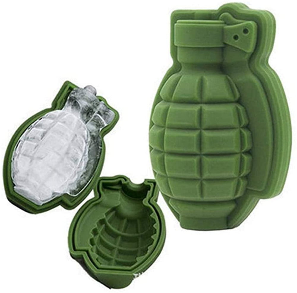 Grenade Shape 3D Ice Cube Mold Maker Bar Party Silicone Trays Mold Tool Gift 