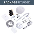 thumbnail image 3 of Wowow 9-Spray Patterns with 1.8 GPM 10 in. Wall Mount Rain Fixed Shower Heads in 10 in. Polished Chrome, 3 of 4