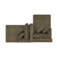 thumbnail image 2 of Two-Seater Lazy Sofa Lounge Chair,Compressed Sofa No Assembly Required, Made of Velvet Fabric, Fluffy Modern Lounge Chair, Used for Indoor Living Rooms and Bedrooms (Brown), 2 of 11