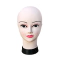 thumbnail image 2 of Cabeza de maniquí femenino, soporte para pelucas de cosmetología, belleza ligera, modelo de exhibición de peluca profesional, cabeza de maniquí de PVC Rosa, 2 of 8