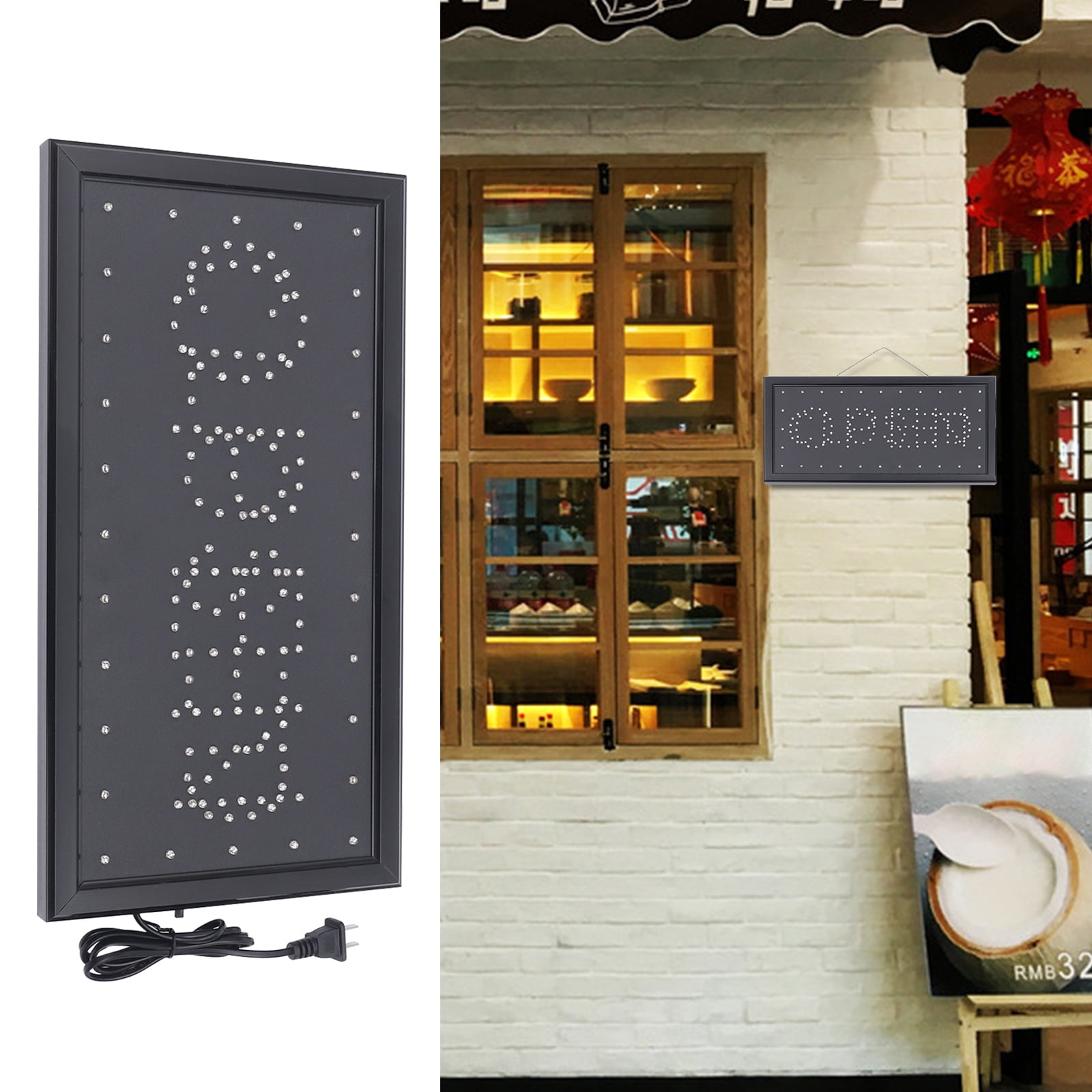 Open Closed Led Sign, LED Sign Board, Business Sign for Bars, Salons, Shops, Cafes, Restaurants, or Small Businesses