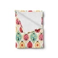 thumbnail image 2 of Retro Soft Flannel Fleece Blanket, Ladybugs Cartoon Pattern with Retro Polka Dots Daisy Blossoms and Little Hearts Love, Cozy Plush for Indoor and Outdoor Use, 60" x 80", Multicolor, by Ambesonne, 2 of 5