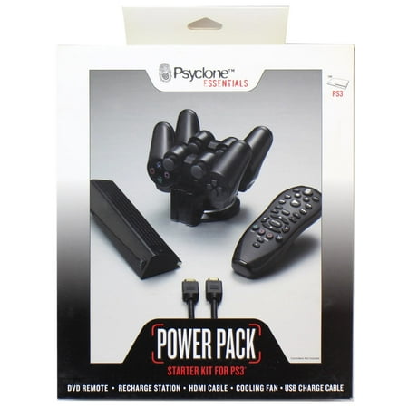Recharge Station - PS3 Playstation 3 Starter Kit DVD Remote Recharge Station HDMI Cable Cooling Fan