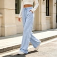 thumbnail image 5 of Bosfbaoi Sweatpants for Women Striped Wide Leg Drawstring Elastic Waist Loose Casual Trousers with Pockets, 5 of 7