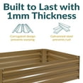 thumbnail image 3 of Sunnydaze 47.5" x 35.5" x 11.75" Rectangular Brown Galvanized Steel Raised Garden Bed, 3 of 11