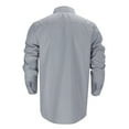 thumbnail image 3 of Men Shirts Long Sleeve Striped Regular Fit Pleated Wrinkle Elastic Work formal Shirt Top M, 3 of 6