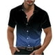 thumbnail image 2 of Blusa y camisa de manga corta con cuello vuelto para hombre, estilo casual, con personalidad, para fiestas de baile, color liso, con solapa y botones, a la moda, blusa de manga corta para hombre, 2 of 8