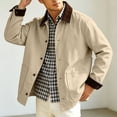 thumbnail image 3 of Rvwovn Barn Jacket for Men, Button Down Vintage Casual Work Jakcet with Large Patch Pockets, Spring Fall Outdoor Wear, 3 of 8