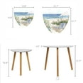 thumbnail image 2 of Triangle Nesting Coffee Table Set of 2 Sea Beach Chair Boho Beach Beach Coastal Landscape Seascape Blue Ocean End Table Modern Minimalist Side Table Set for Living Room Bedroom, 2 of 8