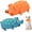 Orange and Blue, variant on BTEPSGA 2 Pack Pig Dog Toys, Grunting Pig Dog Toy That Oinks Grunts for Small Medium Large Dogs, Grunting Pig Sound Play Dog Toy