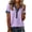6# Purple, variant on Tops Womens Fashion V Neck Short Sleeve Lapel Neck Casual Shirts Summer Business Button Down Loose Holiday Blouse Gray S