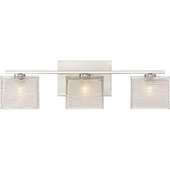 Quoizel Westcap 3-Light 7" Bathroom Vanity Light in Brushed Nickel