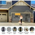 thumbnail image 2 of Magnetic Garage Door Screen with 4 Strapping Tapes for 1 Car Garage 8x7ft, Reinforced Fiberglass Mesh Door Screen with Closure Weighted Bottom, Durable Magnetic Screen Door Curtain Cover Kit, 2 of 4