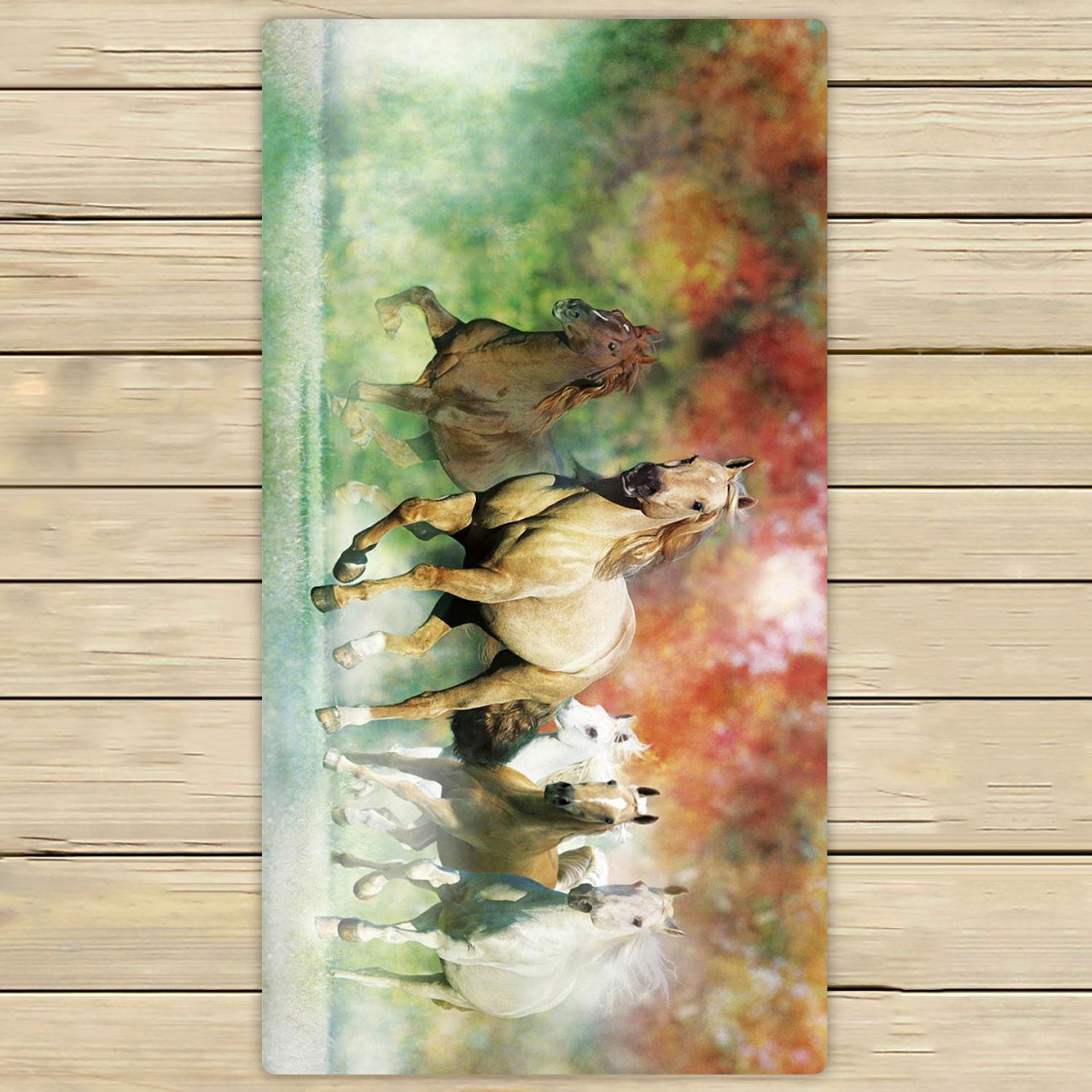ZKGK Running Horse Hand Towel Bath Towels Beach Towel For Home Outdoor