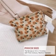 AOMRCOL Large Makeup Bag Travel Cosmetic Pouch, Beige Floral | Slip-In ...