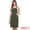 Army Green, variant on DARING DIVA Midi Pinafore Dress with Adjustable Straps and Pockets X-Small Brown