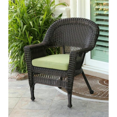 36" Espresso Brown Resin Wicker Outdoor Patio Garden Chair ...