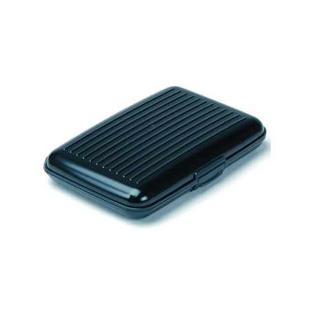 Vanity Credit Card Aluminum Wallet Credit Card Holder RFID Protection Light Durable Safe & Stylish Black One Size ()