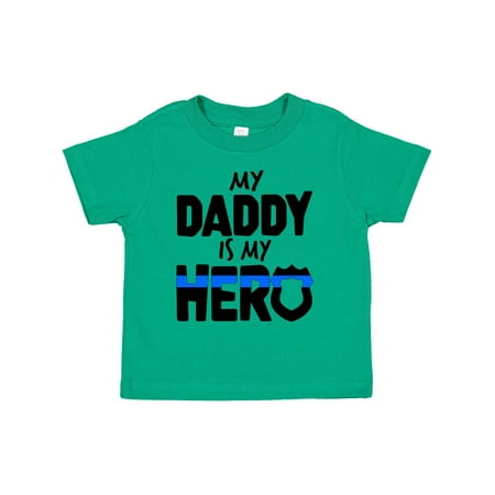 

Inktastic My Daddy is My Hero Police Officer Family Gift Toddler Boy or Toddler Girl T-Shirt