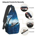 thumbnail image 3 of Lsque Blue Glitter Sparkles Pattern Cross Chest Bag Diagonally – Premium Durable Front Chest Sling with Adjustable Padded Strap, High-Capacity Storage, 3 of 8