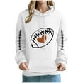 thumbnail image 1 of Ailaofu Football Sweatshirts for Women Oversized Crewneck Sweatshirt Cute Crewnecks Holiday Long Sleeve Rugby Sweat Shirts, 1 of 3