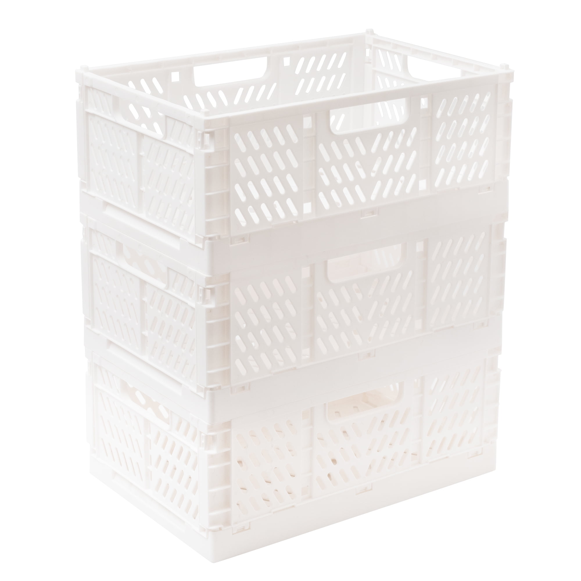EZDO Medium Collapsible Storage Crates 3 Pack