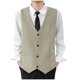 thumbnail image 2 of pstuiky Camisetas sin mangas para hombre, Traje de bolsillo de color liso con solapa y sin mangas para hombre Camisas para hombres l, 2 of 7