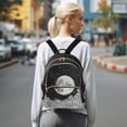 thumbnail image 7 of FORMRS Mini Backpack Purse for Women Quilted Travel Daypack Casual Shoulder Bag, Black Moon, 7 of 7