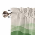 thumbnail image 5 of Hokiten Rod Pocket Curtain Valance, Green Beige Ombre Farmhouse Window Valance for Living Room, Bedroom, Kitchen Minimalist Ocean Waves Linen 60"W x 18"L, 5 of 8