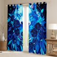 thumbnail image 2 of Exotic Wolf Curtains for Living Room,Rose Flowers Feather Curtains & Drapes Dream Catchers 30%-50% Blackout Curtains 2 Panels 42"Wx84"L,Woodland Animals Window Curtains, 2 of 6
