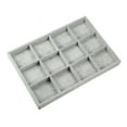 thumbnail image 1 of Unique Bargains 12 Grid Jewelry Tray Stackable Tray Showcase for Rings Earrings Necklace Bracelet Pendants Gray, 1 of 8