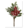 thumbnail image 2 of Nearly Natural 20in. Iced Pine and Berries Artificial Plant (Set of 4), 2 of 5