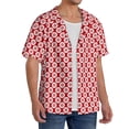 thumbnail image 4 of Cauagu Snowflakes Men's Short Sleeve Button Down Hawaiian Shirt for Men Bowling Shirts Casual Summer Beach Shirt,Large, 4 of 6