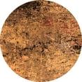 thumbnail image 1 of Ahgly Company Indoor Round Oriental Orange Industrial Area Rugs, 3' Round, 1 of 4