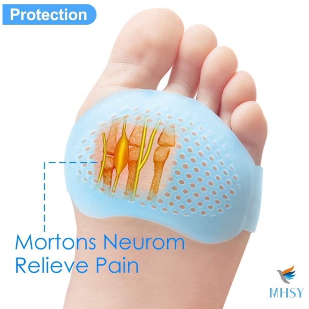 Metatarsal Pads for Womend Men, 4PCS Ball of Foot Cushions for Metatarsalgia Neuroma Mortons