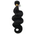 thumbnail image 2 of LELINTA Brazilian Virgin Hair Body Jet Black Wave/Silky 1 Bundles 12 14 16 18 20 Size/Inch,Total:100g Remy Human Hair Weaves 100% Unprocessed Hair Extensions Natural Color, 2 of 7