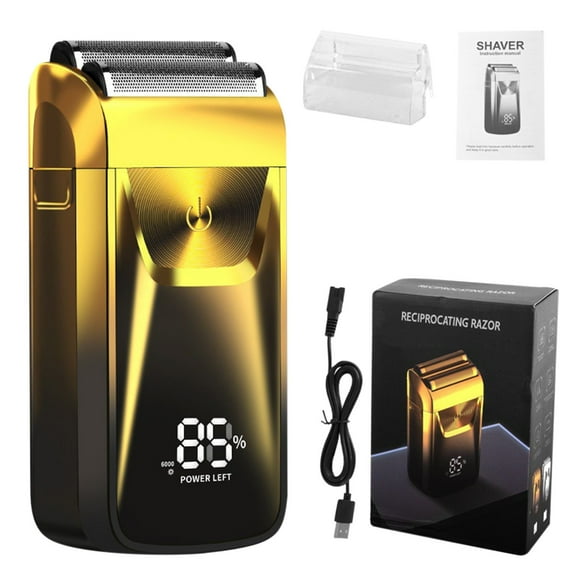 Shavers for Men Men's Shaver, Men's Bald Shaver, Men's 2-In-1 Double Shaver, Men's Haircut Shaver, 3-Speed Shaver with Led Digital Display Screen Bald Head Shavers for Men