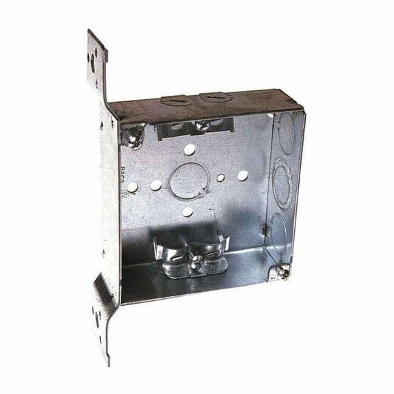 Hubbell Electrical Steel 2 Gang Box With NMSC Clamp - 4 Knockout - Gray