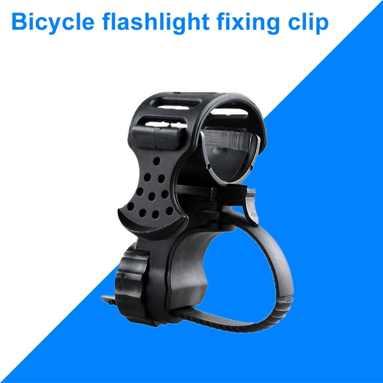 XWQ Stable Bicycle Light Mount Good Toughness ABS 360 Degree Rotatable Bike Lamp Clip Holder for Mountain Bike