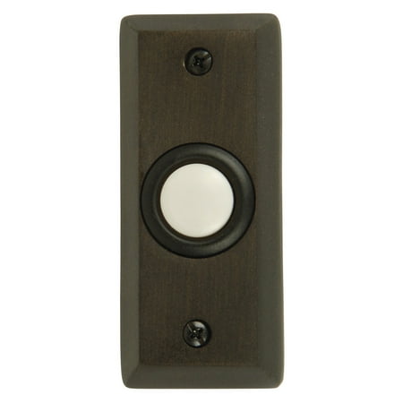 - Craftmade Bronze Beveled Rectangle Surface Mount Lighted Doorbell