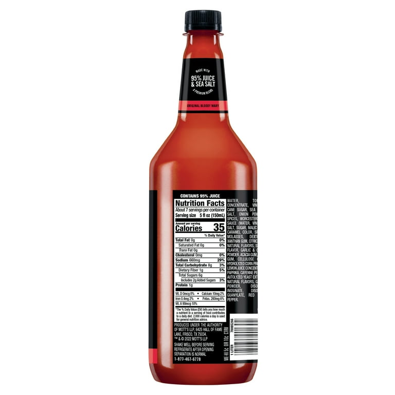 Mr & Mrs T Bloody Mary Mix 1 L with Ripe Tomatoes Lemon Juice