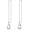 Clear White, variant on 925 Sterling Silver Threader Drop Long Box Chain Ear Line Earrings with 11 * 8mm Birthstone Crystals, Birthday Jewelry Gifts for Women